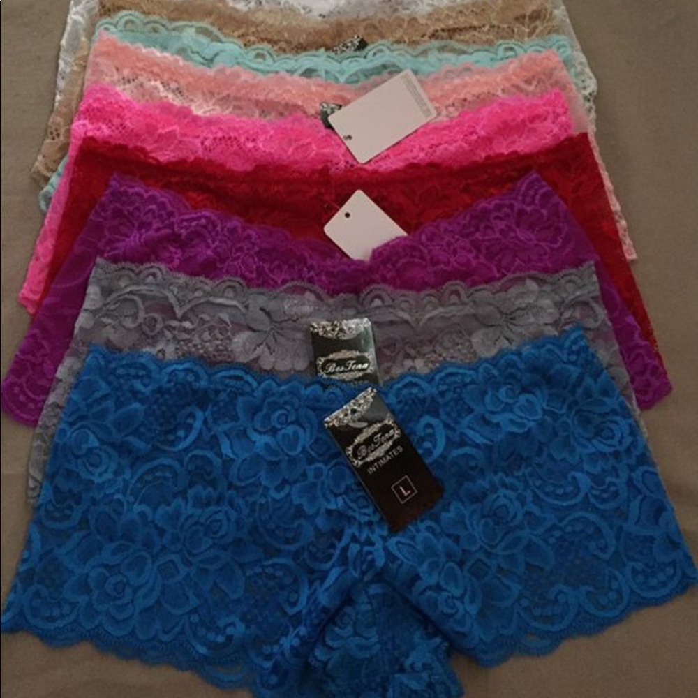 9 Pieces woman lace seamless undies multicolor